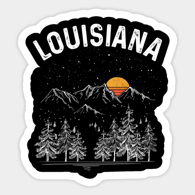 Vintage Retro Louisiana State Sticker by DanYoungOfficial